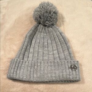 Michael Kors Gray Knit Pom-Pom Hat
